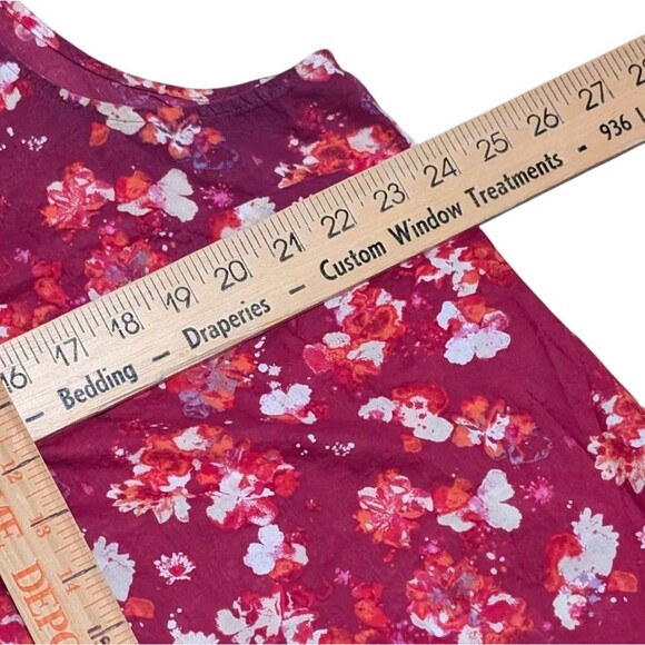 Eddie Bauer 100% cotton floral tank top pink/red size XXL - Picture 6 of 11
